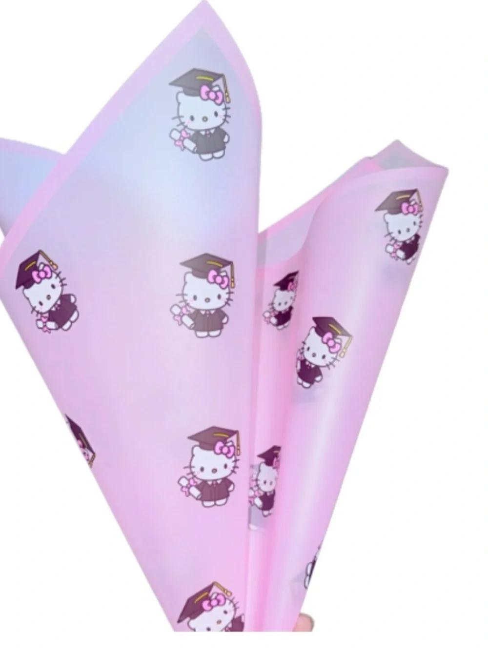 Hello Kitty 20 Sheets Graduation Floral Wrapping Paper Waterproof 22x22